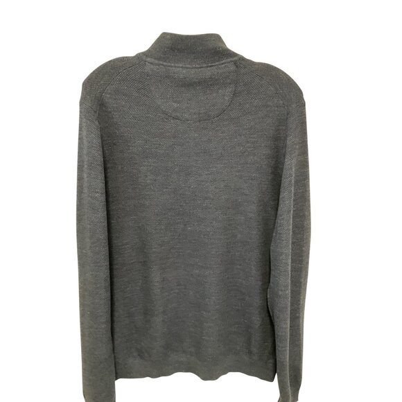 Tommy Bahama Mens Navy 1/2 Zip Pullover Size M 100% Cotton Lightweight Sweater - Picture 8 of 8